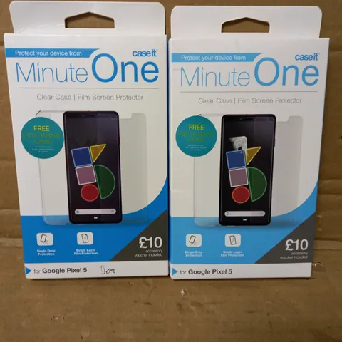 LOT OF 2 MINUTE ONE CLEAR CASES FOR GOOGLE PIXEL 5