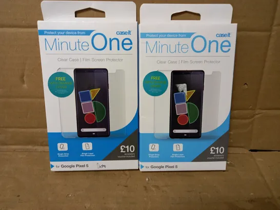 LOT OF 2 MINUTE ONE CLEAR CASES FOR GOOGLE PIXEL 5