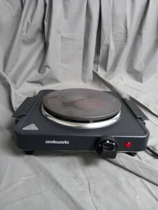 BOXED COOKWORKS BLACK TABLE TOP HOTPLATE 