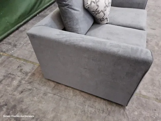 DESIGNER TWO SEATER SOFA GREY FABRIC 