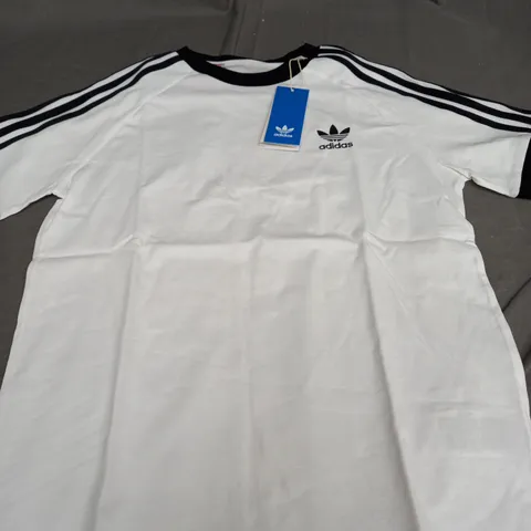 ADIDAS WHITE 3 STRIPE T-SHIRT - 11-12 YEARS OLD