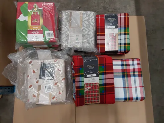 LOT OF APPROXIMATELY 15X ASSORTED BRAND NEW CHRISTMAS THEMED DUVET SETS (11 ITEMS) TO INCLUDE;