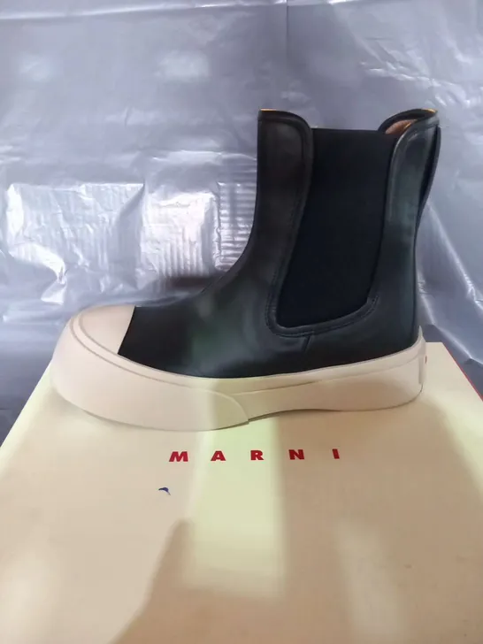 BOXED MARNI CHELSEA BOOT PABLO BLACK LEATHER SIZE 39