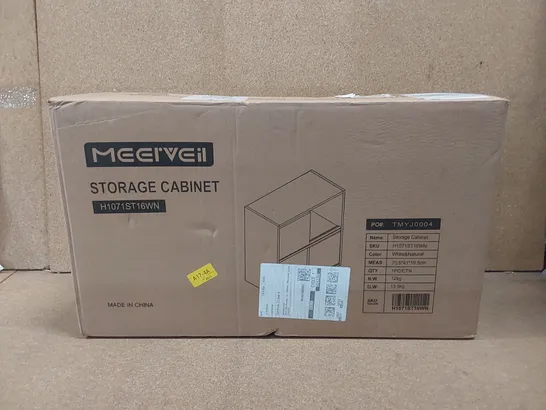 BOXED MEEIVEIL STORAGE CABINET IN WGURE & NATURAL - H107ST16WN