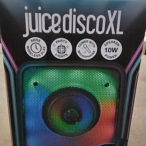 JUICE DISCO XL WIRELESS SPEAKER WITH MICROPHONE AND PARTY LIGHTS