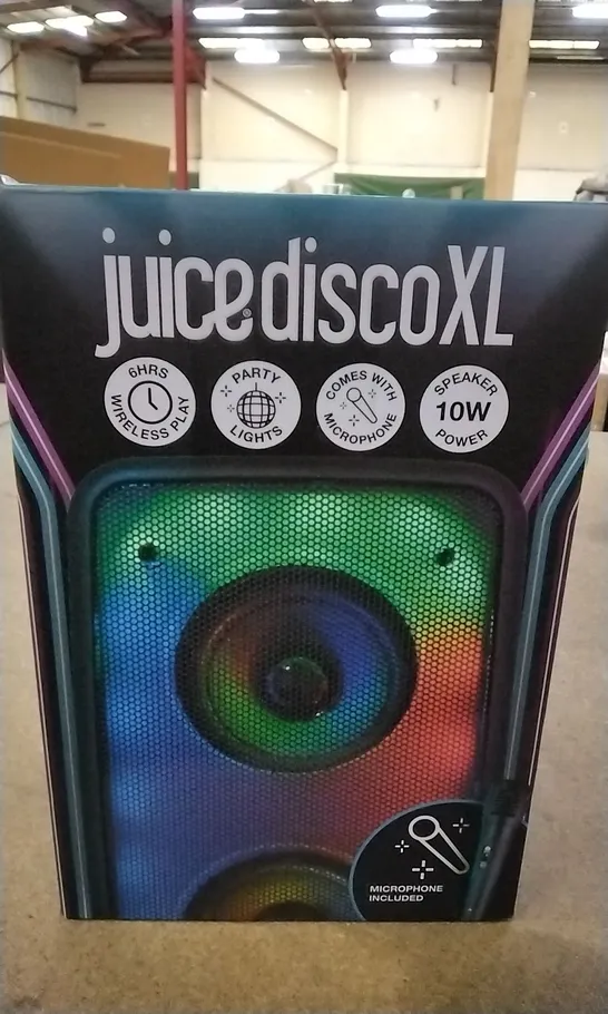 JUICE DISCO XL WIRELESS SPEAKER WITH MICROPHONE AND PARTY LIGHTS