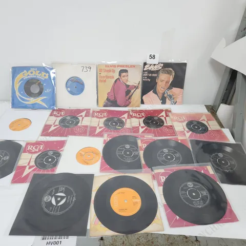 A COLLECTION OF 18 X ELVIS PRESLEY SINGLES.