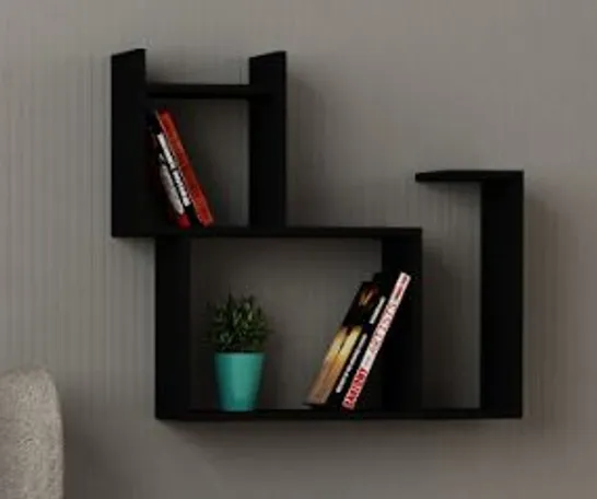 BRAND NEW BOXED BLACK SHELVING UNIT