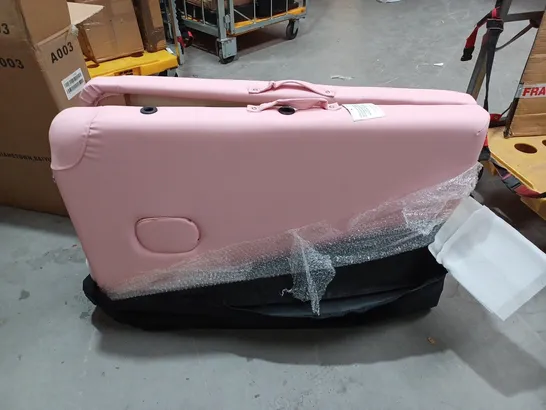 BOXED PINK LEISURE MASSAGE TABLE WITH CARRY BAG