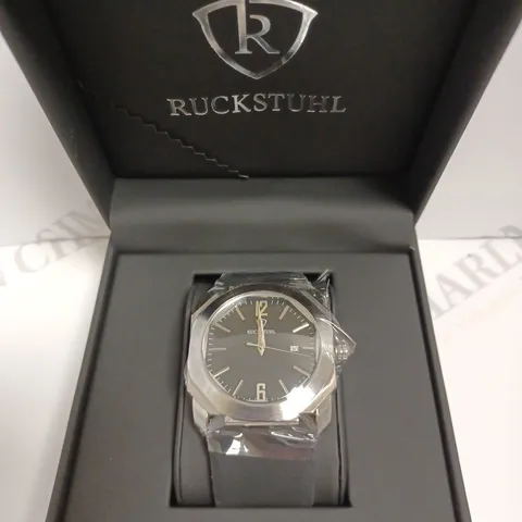 RUCKSTUHL CHRONOGRAPH STYLE RUBBER STRAP WATCH