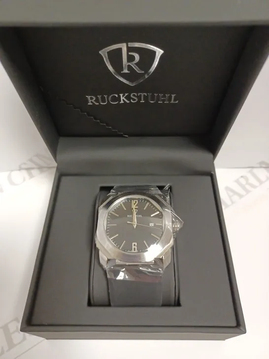 RUCKSTUHL CHRONOGRAPH STYLE RUBBER STRAP WATCH