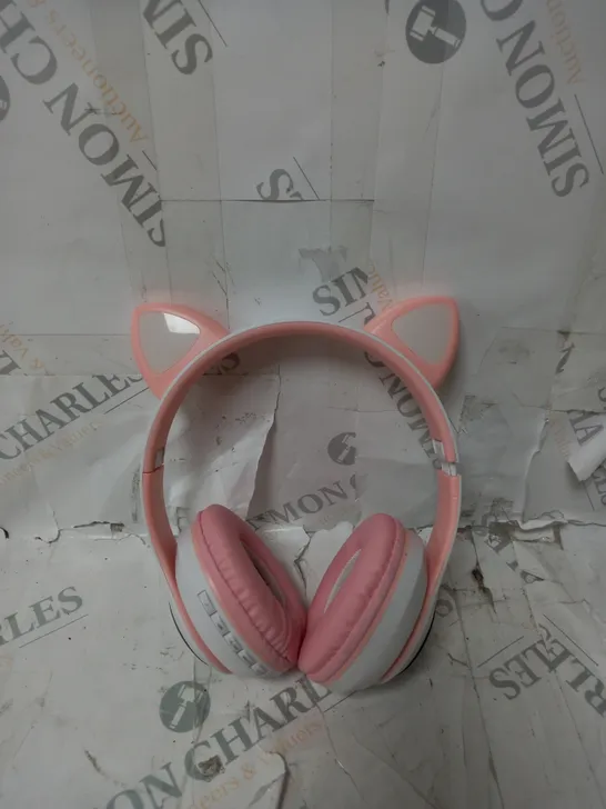 BOXED WIRELESS HEADSET WITH EARS - PINK