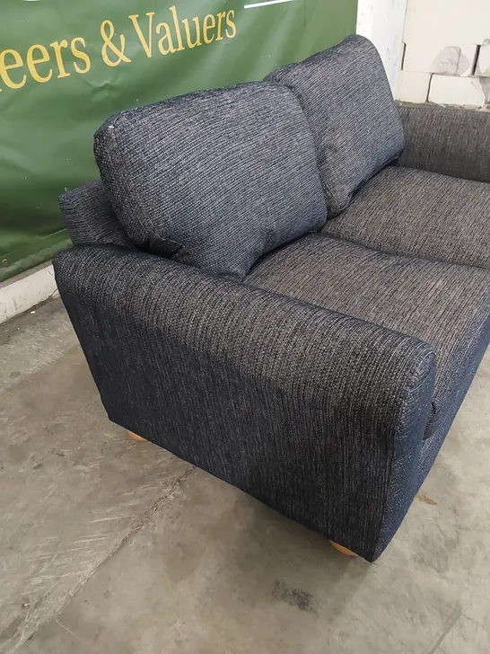 DESIGNER FABRIC UPHOLSTERED 2-SEATER SOFA 