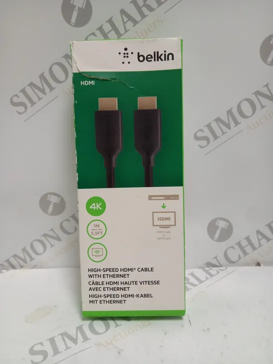 BOXED BELKIN 4K HIGH-SPEED HDMI CABLE WITH ETHERNET - 1M