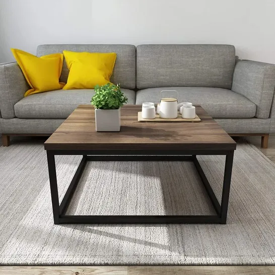 BOXED BERNARD FRAME COFFEE TABLE COLOUR: WALNUT/MATTE BLACK