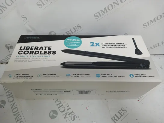 REVAMP PROGLOSS LIBERATE CORDLESS CERAMIC HAIR STRAIGHTENER