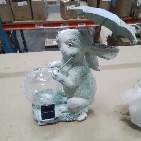 SOLAR POWERED OUTDOOR RABBIT GARDEN LAMP