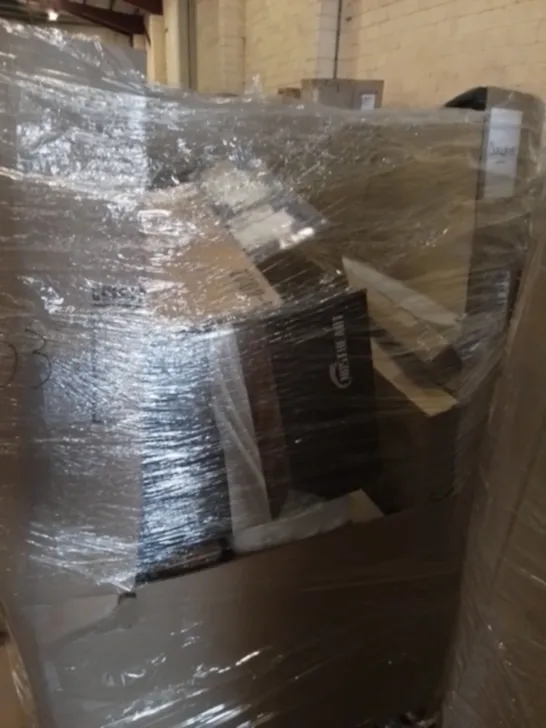 PALLET OF UNPROCESSED ITEMS TO INCLUDE CHILDREN SEATING SET, TOILET SEAT, AND WHITE KITCHEN TAP