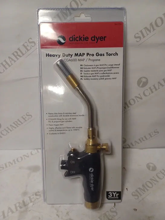 DICKIE DYER 361700 HEAVY DUTY MAP PRO GAS TORCH 