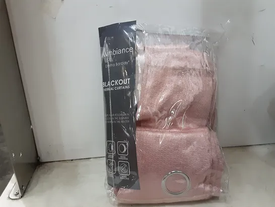 PACKAGED AMBIANCE BLACKOUT THERMAL CURTAIN , PINK , 168X183