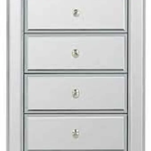 BOXED MIRAGE MIRRORED TALL 5 DRAWER CHEST (1 BOX)