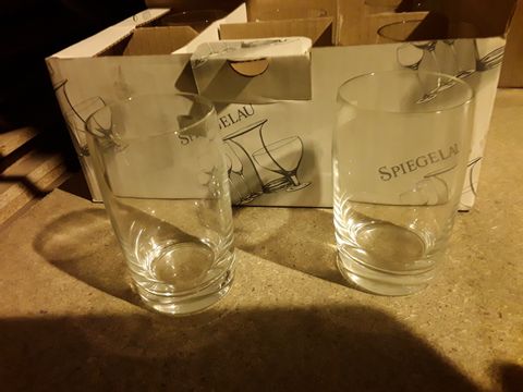 12 BOXES OF 6 SPIEGELAU GLASS TUMBLERS 