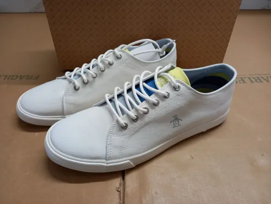 BOXED BRAND NEW PENGUIN WHITE TRAINERS  - UK 10