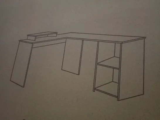 PALLET OF APPROXIMATELY 18 BOXED L-SHAPED COMPUTER DESKS 