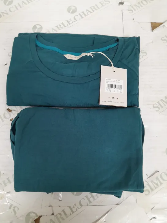 CYBER JAMMIES MAPLE TEAL KNIT SLOUCH SET - UK 12