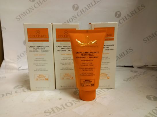 LOT OF 3 COLLISTAR PROTECTIVE TANNING CREAM SPF 10 150ML