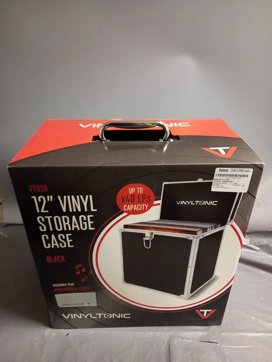 BOXED VINYLTONIC VINYL 12" STORAGE CASE IN BLACK