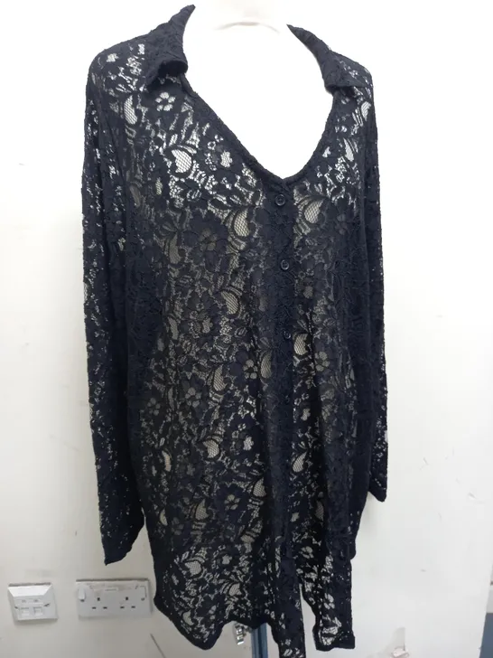 YOUR BLACK LACED BLACK DRESS UK 22-24 