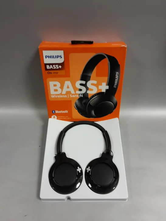 BOXED PHILIPS BASS+ ON EAR WIRELESS HEADPHONES 