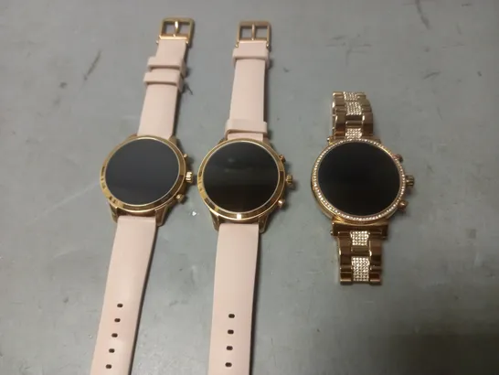 LOT OF 3 UNBOXED MICHAEL KORS SMART WATCHES