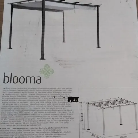 PALLET OF APPROXIMATELY 11 BLOOMA MOSES SLIDING GAZEBOS