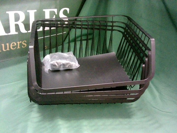 4 STACKING BLACK BASKETS WITH WHEELS 3173517Simon Charles Auctioneers