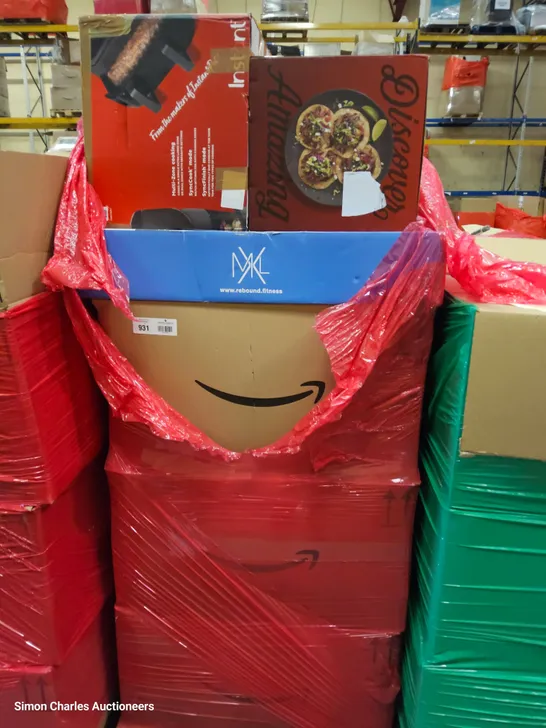 PALLET CONTAINING 6 CASES OF ASSORTED ITEMS, INCLUDING, MXL FITNESS MATS, INSTANT VORTEX AIR FRYER, SPEAKER MOUNTS