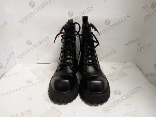 KOI VEGAN GRIM REAPER PLATFORM BOOTS UK SIZE 4