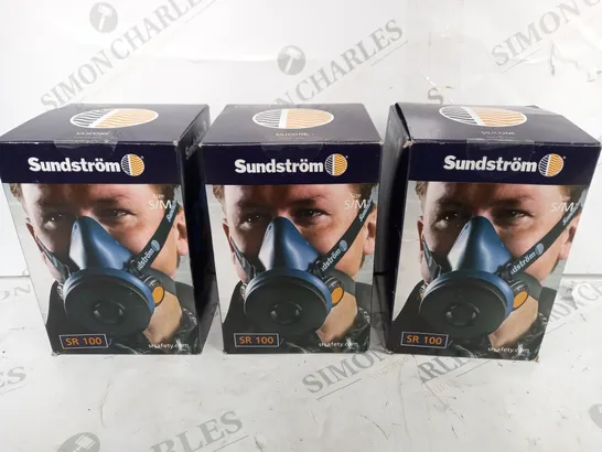 3 X SUNDSTROM SR 100 FACE MASKS 