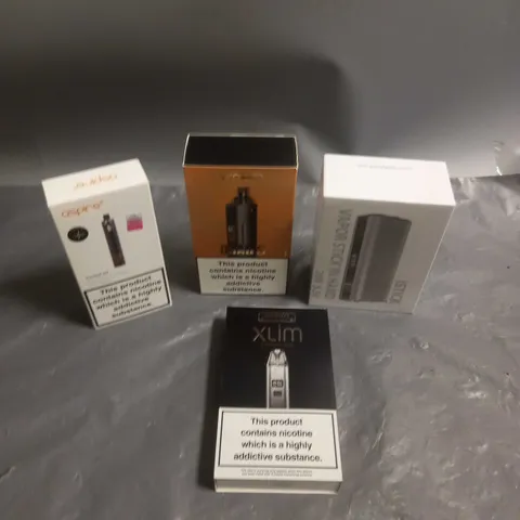 APPROXIMATELY 20 BOXED E-CIGARETTES TO INCLUDE OXVA, VOOPOO, ASPIRE ETC 