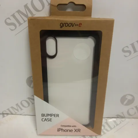 BOX OF 100 BRAND NEW BOXED GROOV-E IPHONE XR BUMPER PHONE CASES IN BLACK 