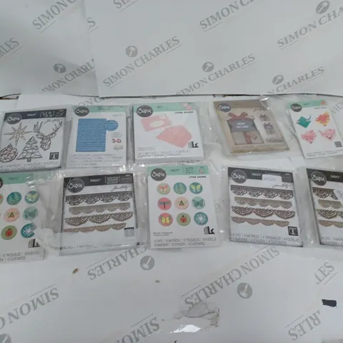 APPROXIMATELY 20 SIZZIX CRAFTING ITEMS TO INCLUDE THINLITS DIE, AND STAMP FRAMES ETC. 