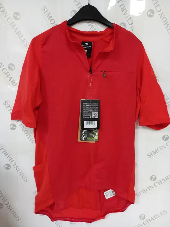 ENDURA REIVER S/S JERSEY IN RED - XL