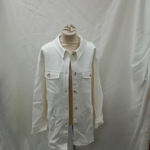 PHASE EIGHT IVIE BELTED SHACKET WHITE UK SIZE 18