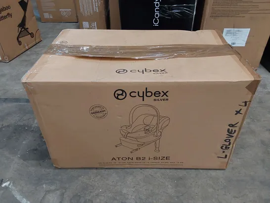 BOXED CYBEX SILVER ATON B2 I-SIZE CAR SEAT AND BASE 