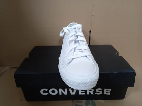 CONVERSE LEATHER OX TRAINERS - WHITE - SIZE 3 