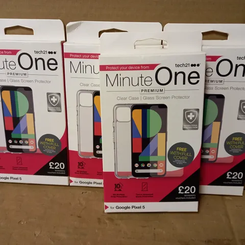 LOT OF 4 MINUTE ONE CLEAR CASES FOR GOOGLE PIXEL 5