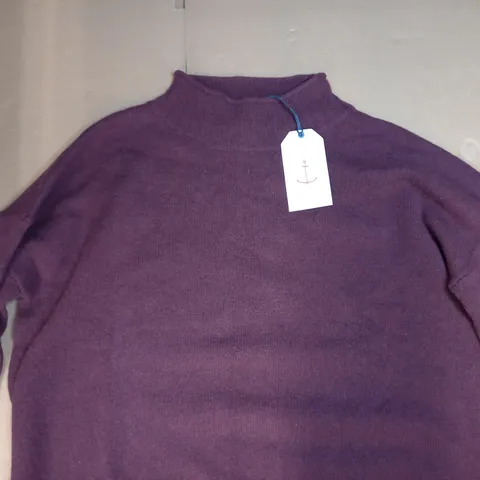 SEASALT CORNWALL JUMPER IN RICH PLUM COLOUR UK SIZE 14