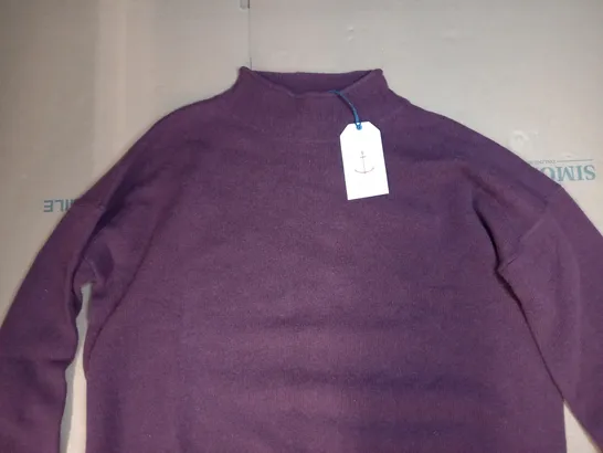 SEASALT CORNWALL JUMPER IN RICH PLUM COLOUR UK SIZE 14