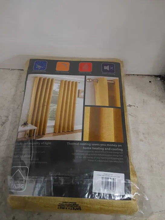 PACKAGED FALKNER EYELET THERMAL LIGHT REDUCING CURTAINS 